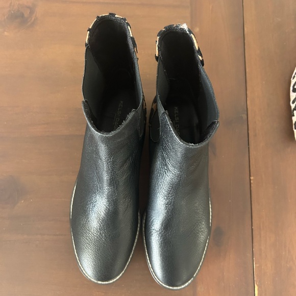 Kelsi Dagger Sleek Black Ankle Booties - Picture 1 of 5